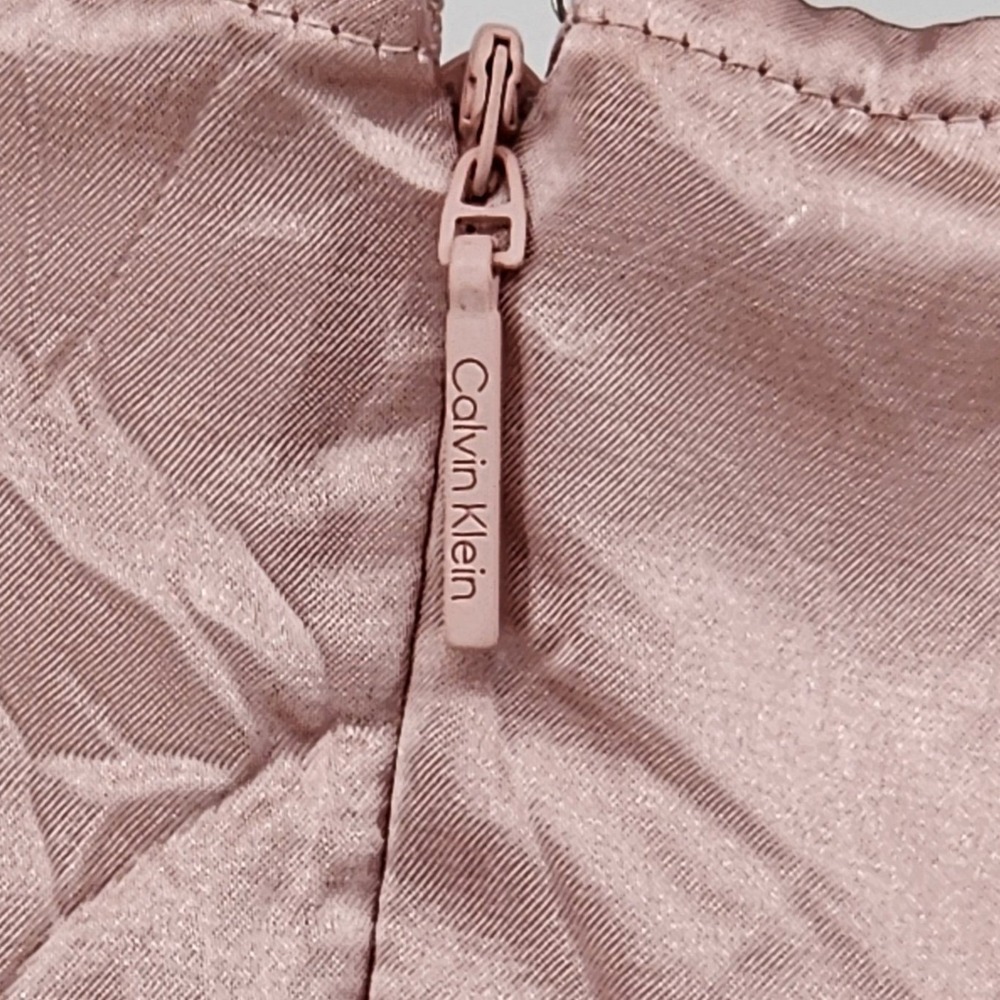 Calvin Klein Women Dusty Rose Wrinkled Texture Long Sleeve Blouse M 44D910G NWT - Picture 4 of 8